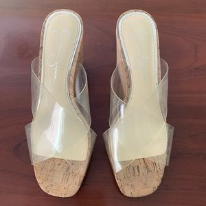 Clear Platform Wedge Sandals